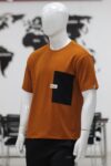 Dual-Tone Panel Round Neck T Shirt